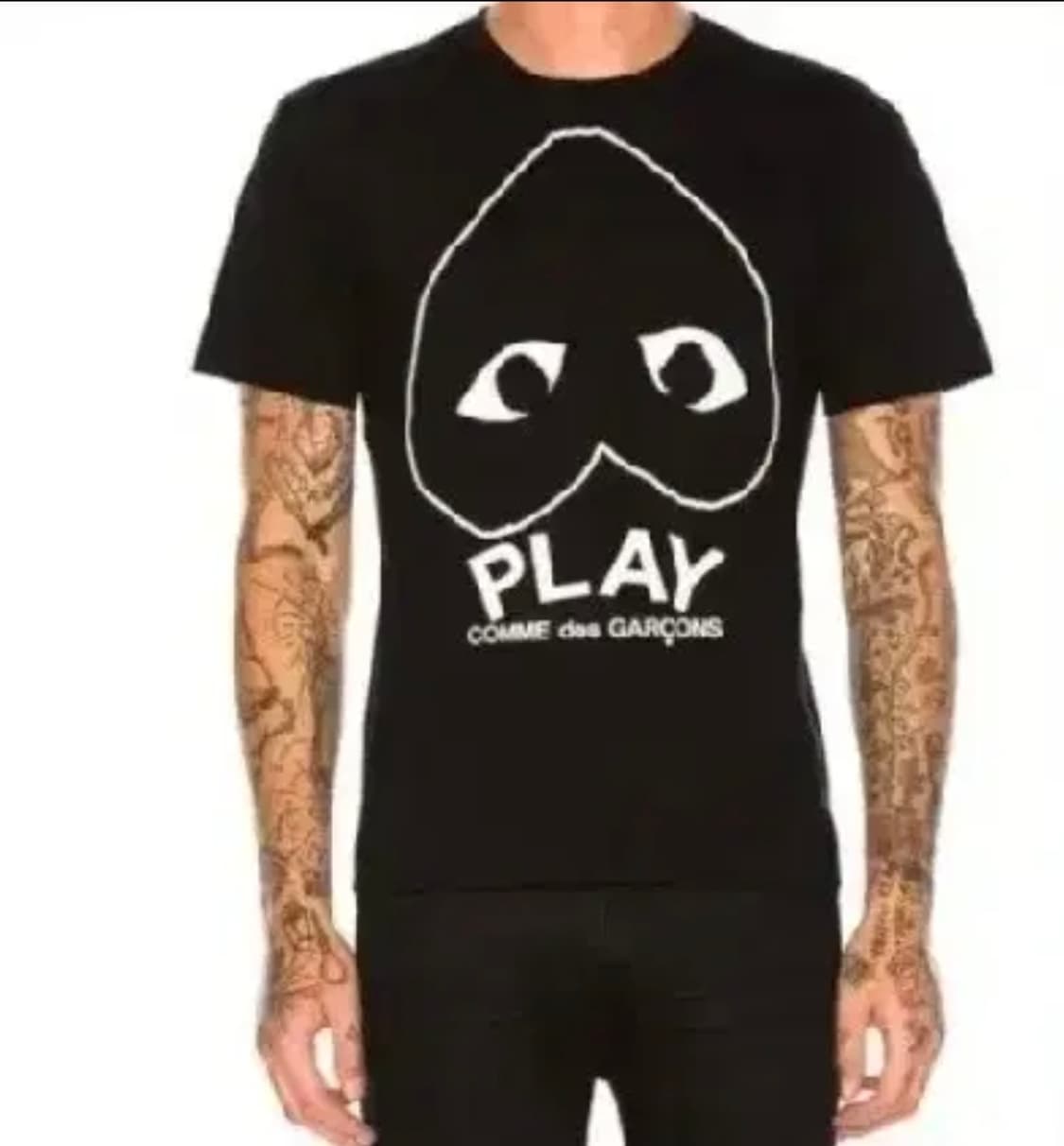 425 ) 20만 구입 정품 최상급 꼼데가르송 블랙S 남녀공용 반팔 상품이미지7