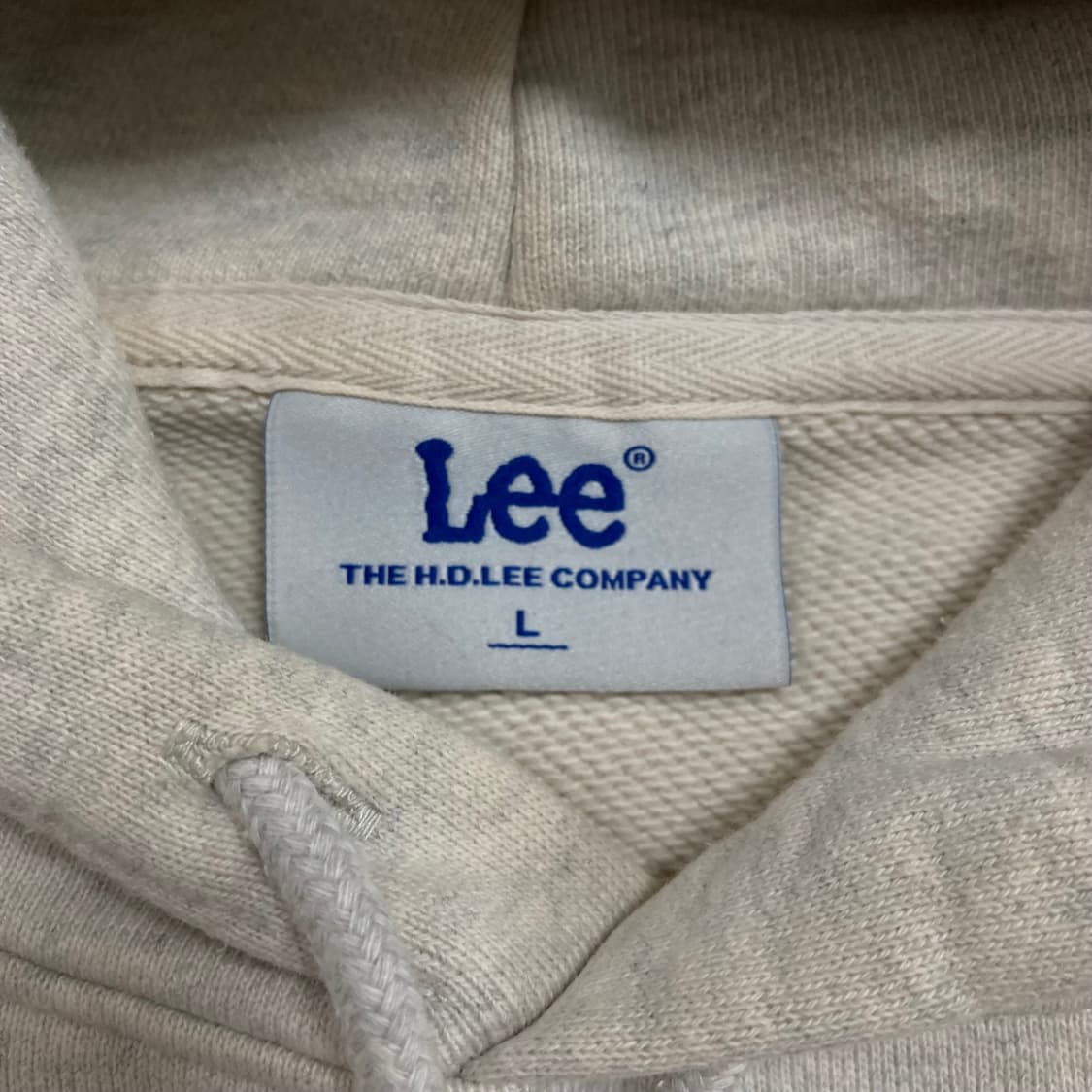 Lee 스펠아웃 빅로고 아이보리 후드티 상품이미지3