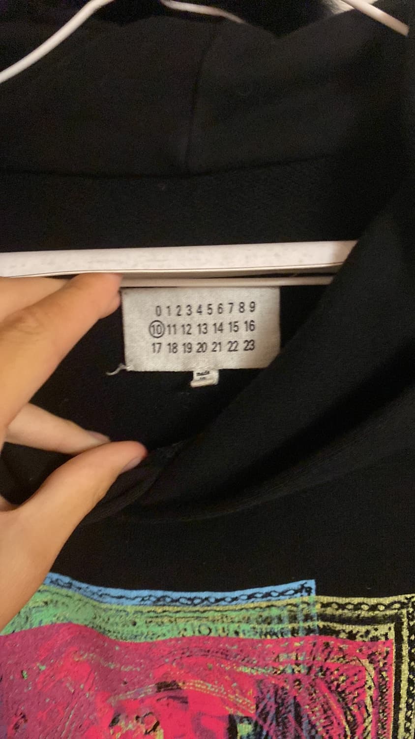 21ss메종마르지엘라 스탬프 프린팅 스티치 후드 티 상품이미지3