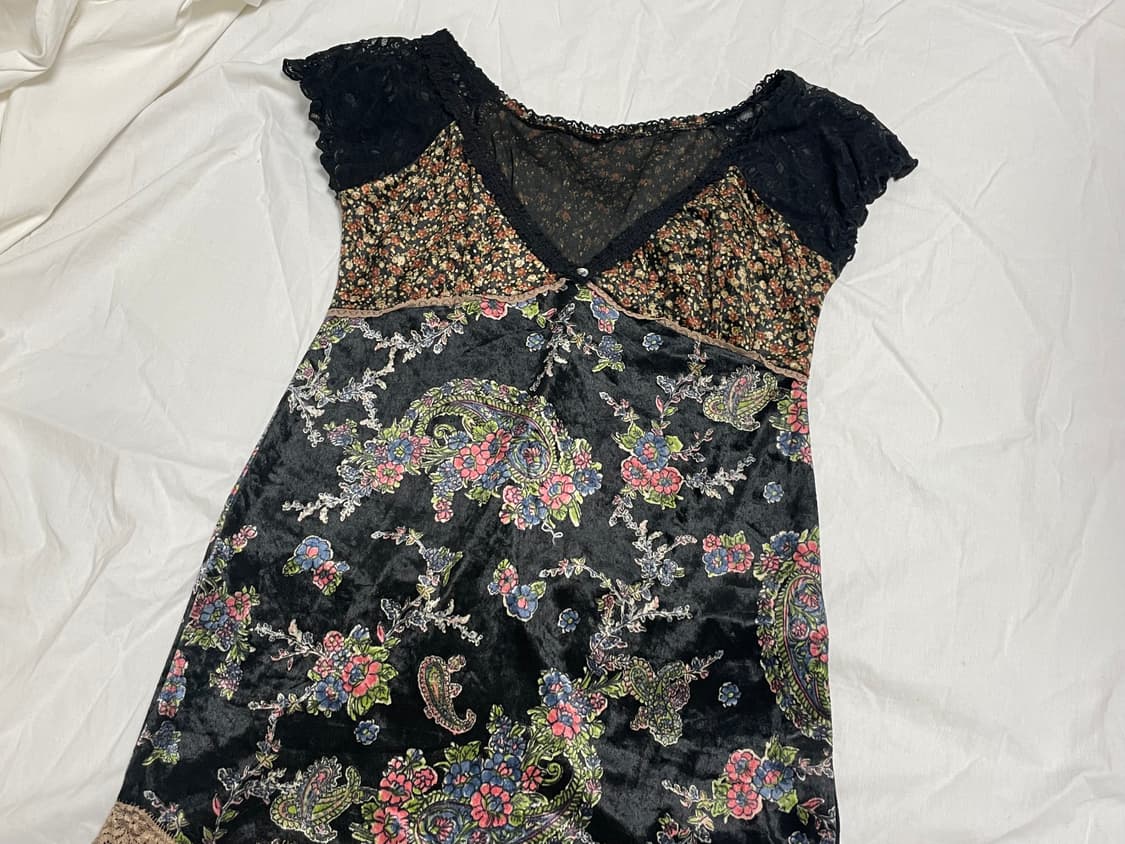 vintage velvet dress 상품이미지3