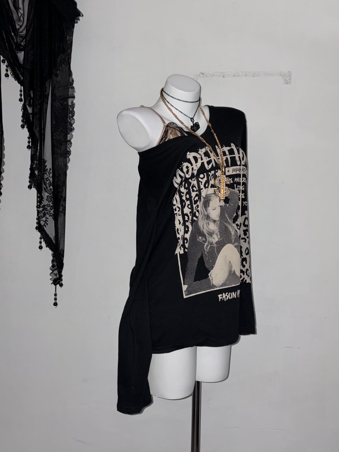 와투케 오네갸루 롱슬리브 레오파드 호피 상품이미지1