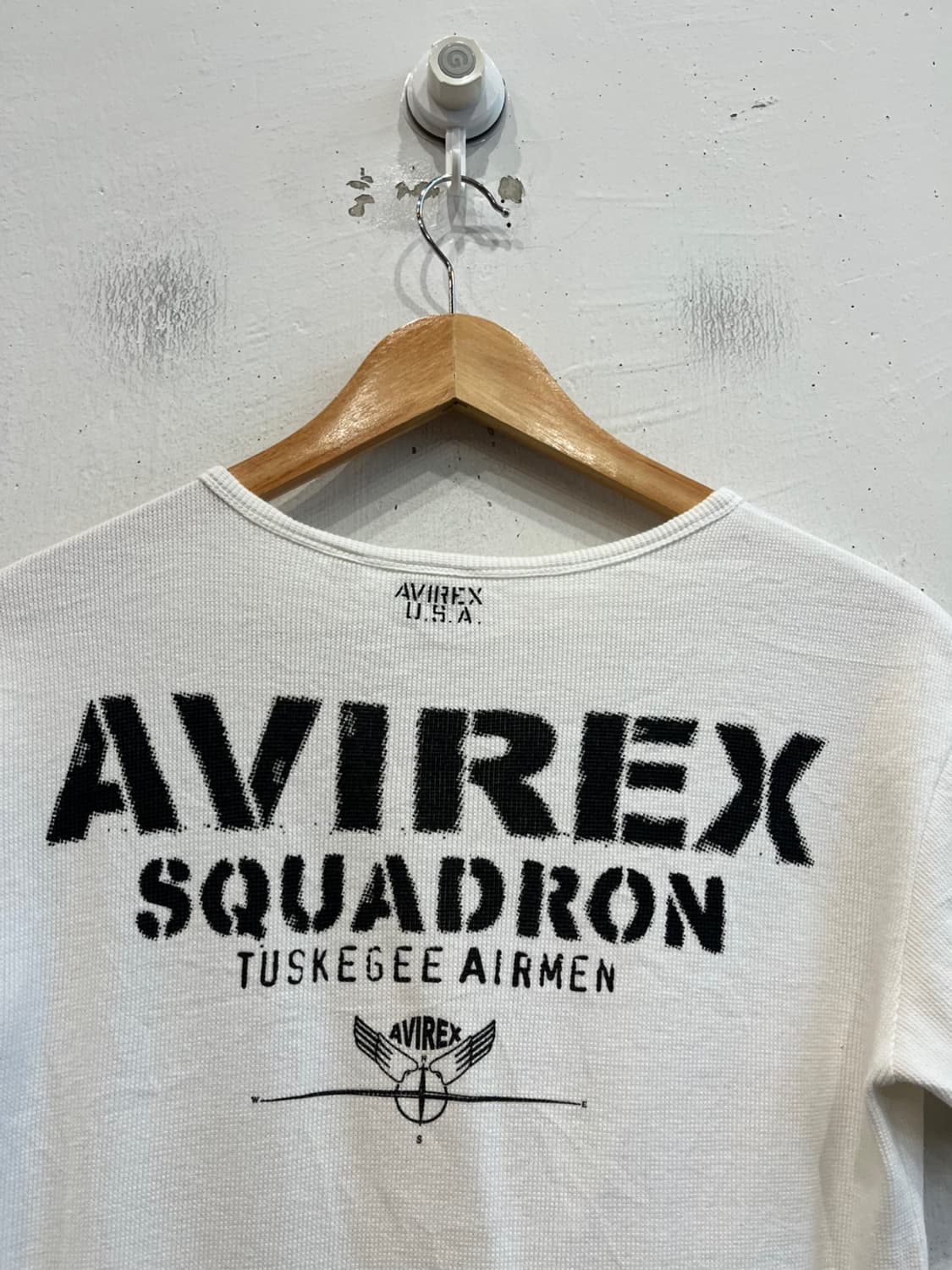 AVIREX 아비렉스 와플 밀리터리 반팔 S 상품이미지7