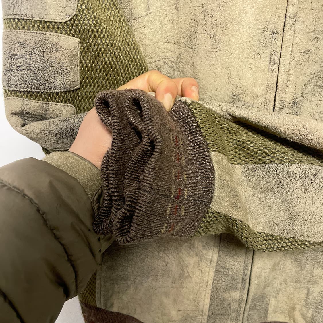 에스닉 하이넥 매쉬업 스웨이드 웨스턴 자켓 L 상품이미지5