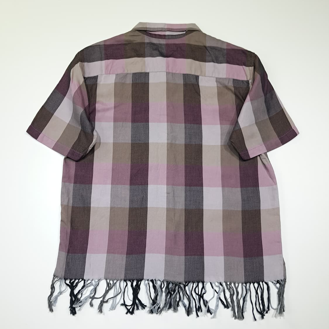 CK010 L 이세이미야케 00s 일본판 프린지 버팔로체크 셔츠 남방 상품이미지7