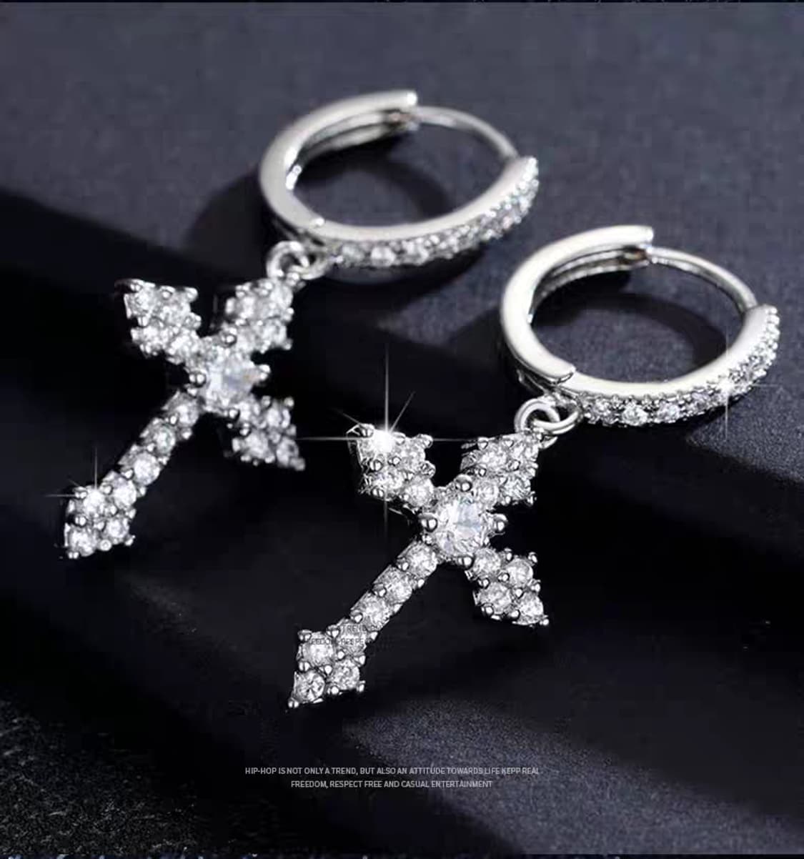 Oceanora 크로스 조절 가능 클립 귀걸이, 남녀 공용 피어싱 필요 상품이미지6