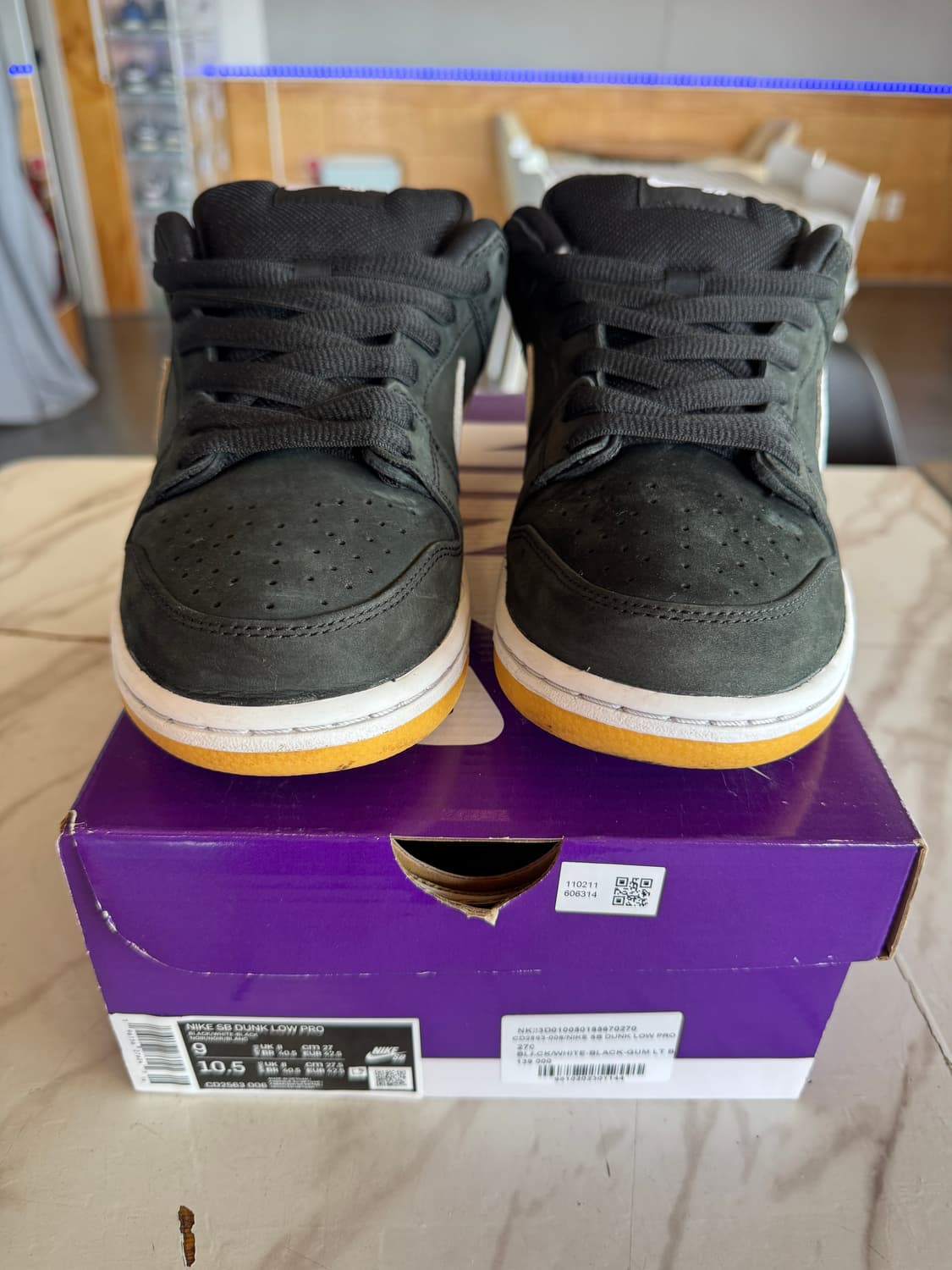 나이키SB 덩크 로우 프로 블랙 화이트 270 팝니다 상품이미지2