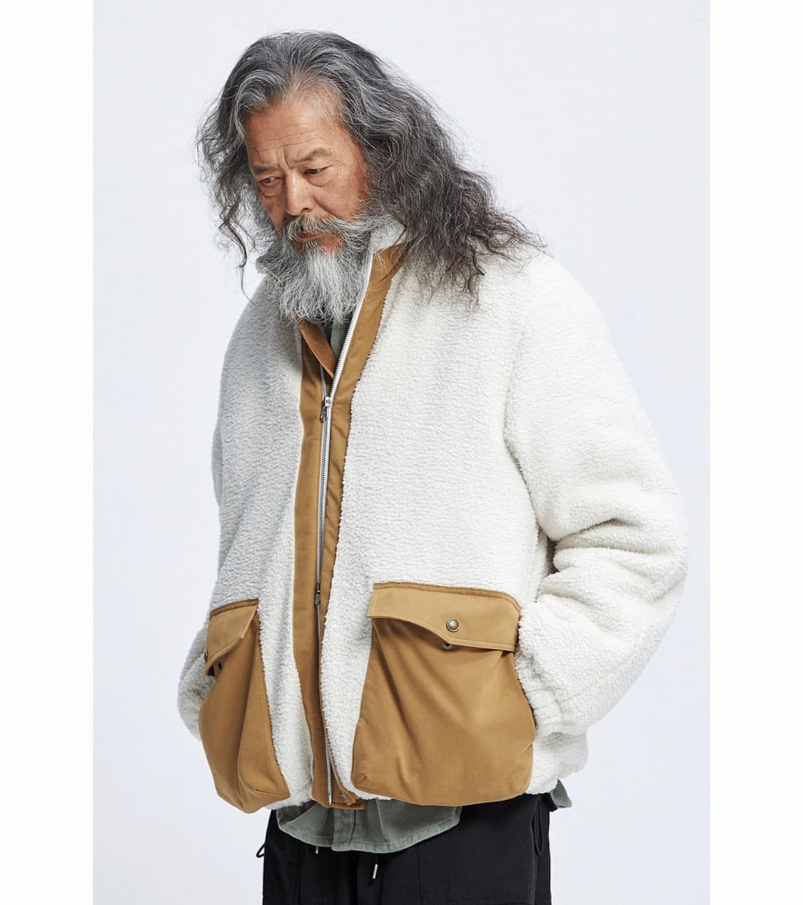 프리즘웍스 후리스 플리스 그리즐리 뽀글이 자켓 M 상품이미지2