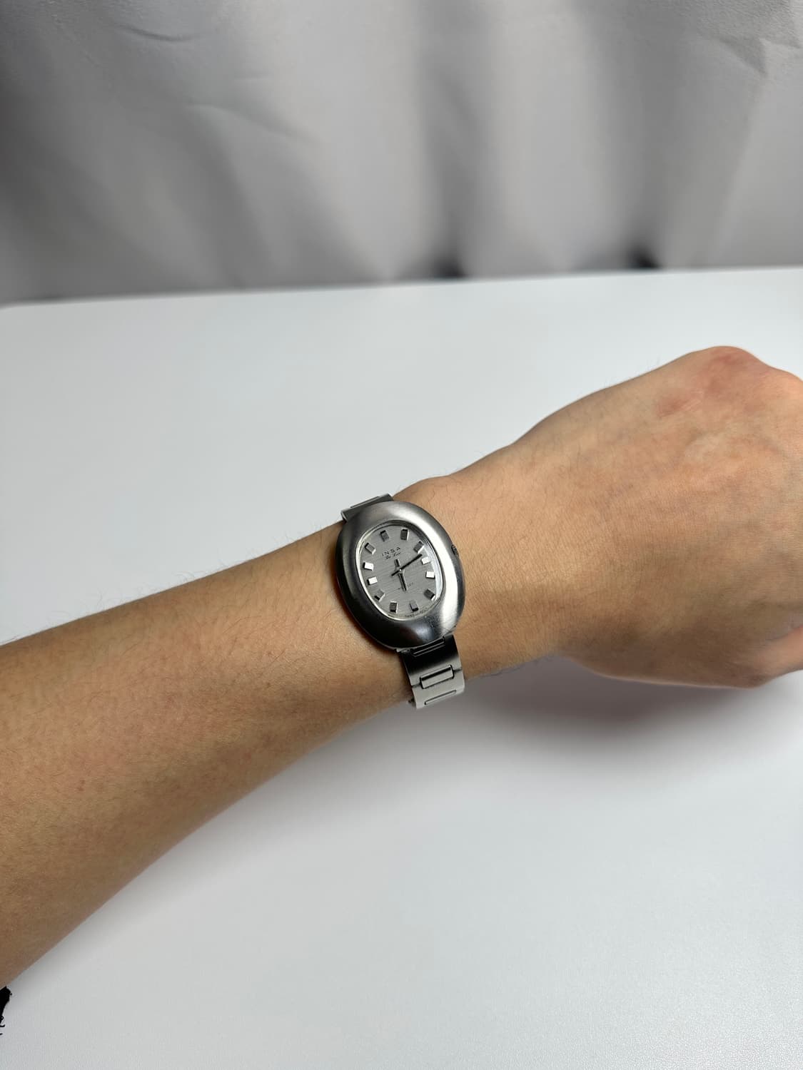 인사 드 뤽스 빈티지 오벌 스틸 손목시계 상품이미지7