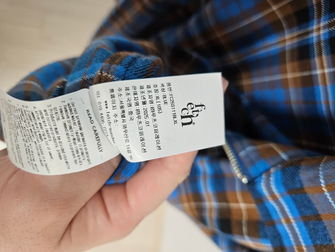 페치선데이 집업 셔츠 XL 극미중고 상품이미지4