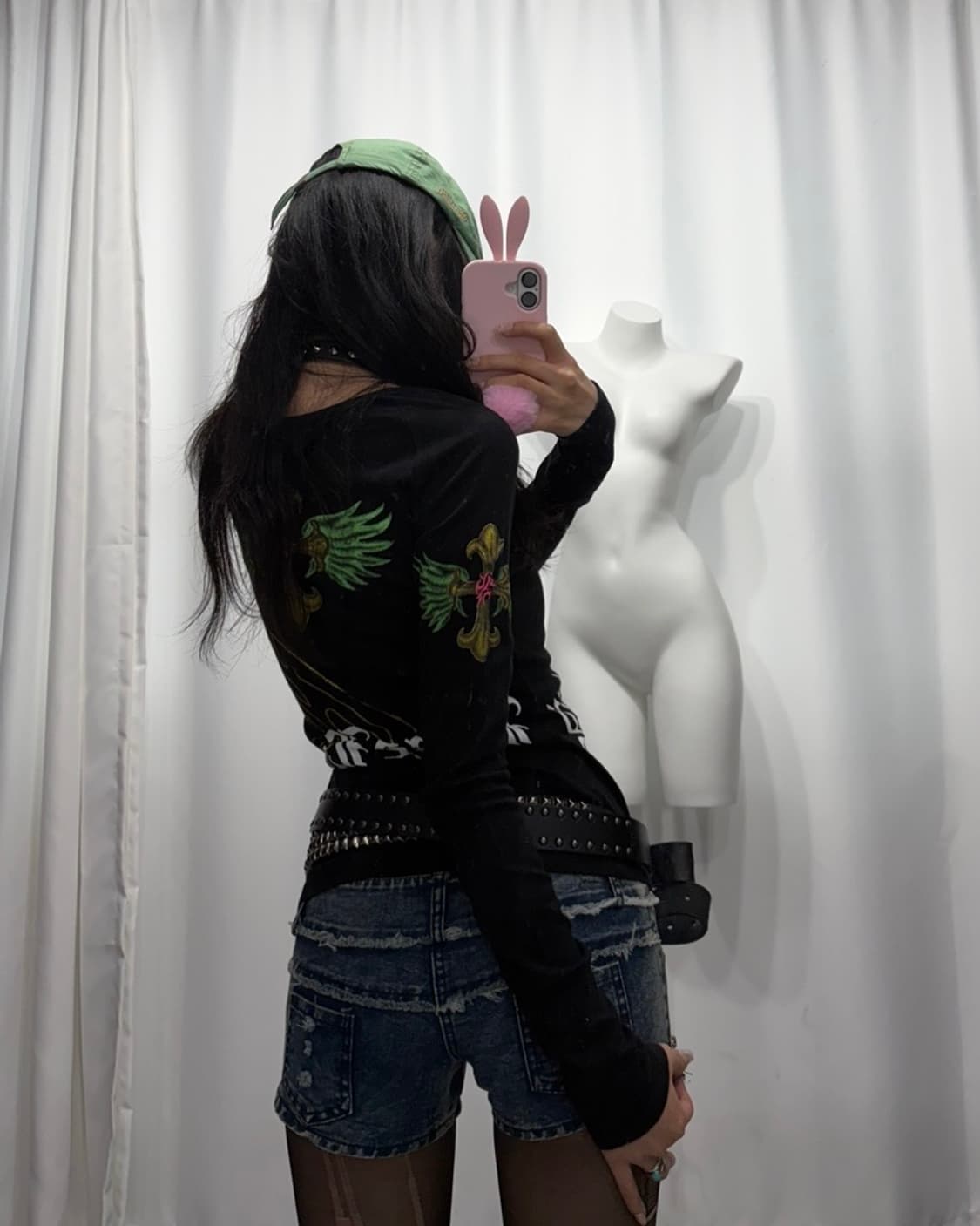 🎸그린 레터링 프린팅 롱슬리브🎸 상품이미지3