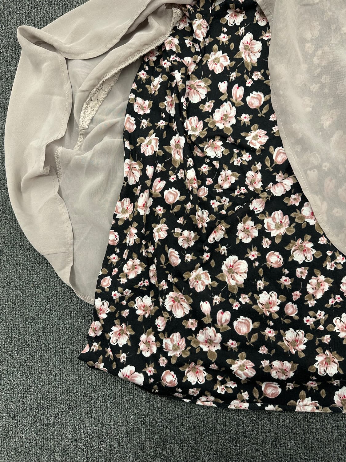 M)Axes Femme vintage 여성 레이스 플로럴 레이어드 블라우 상품이미지3