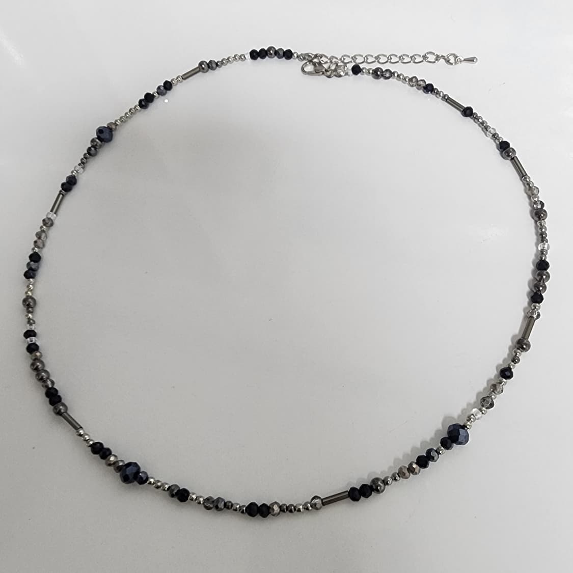 남자 블랙 실버 목걸이 상품이미지2