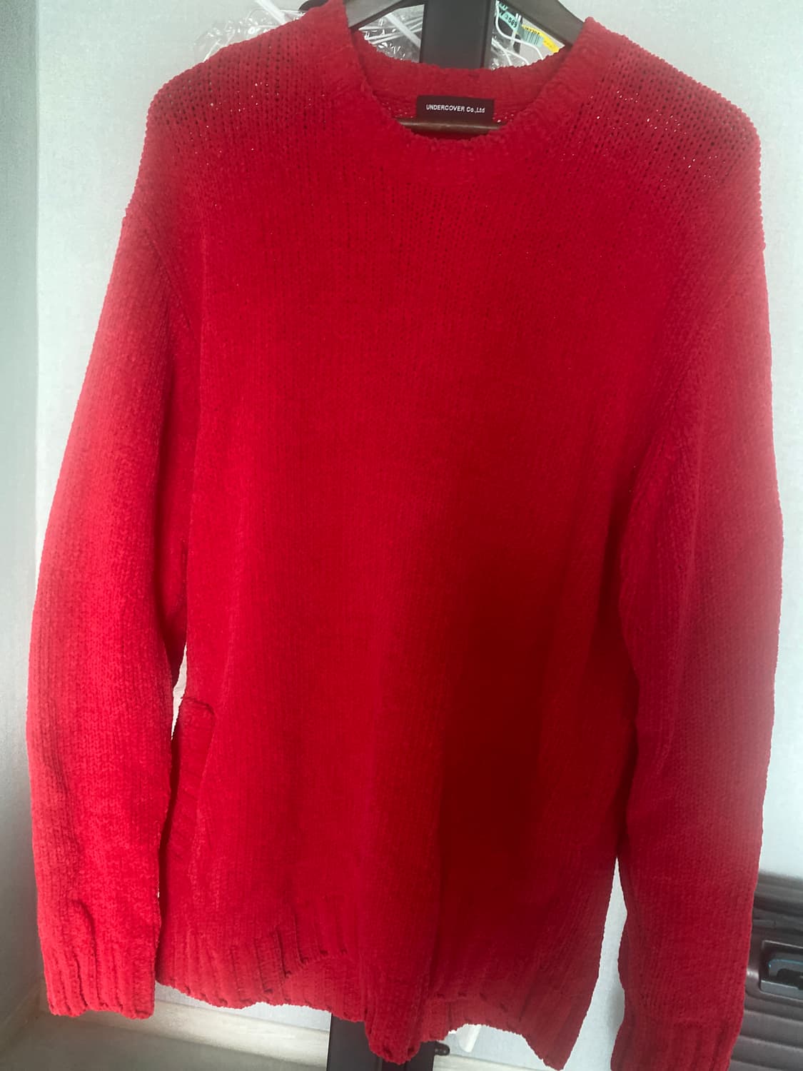 언더커버 레드 원포켓 니트 상품이미지1