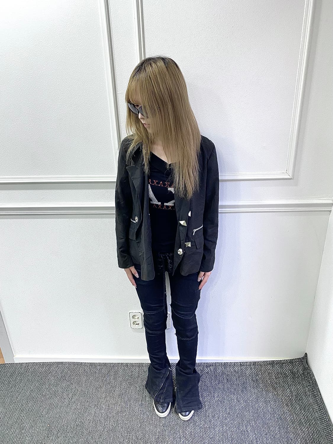 Hedi-Girl Pyramid Button Detail Jacket 상품이미지3
