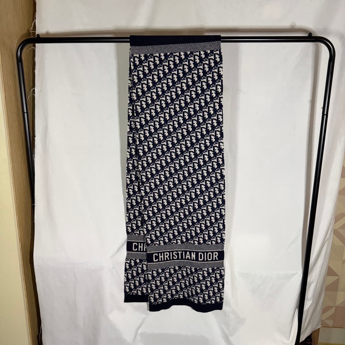 디올 오블리크 리버서블 캐시미어 롱 니트 머플러 목도리 상품이미지4