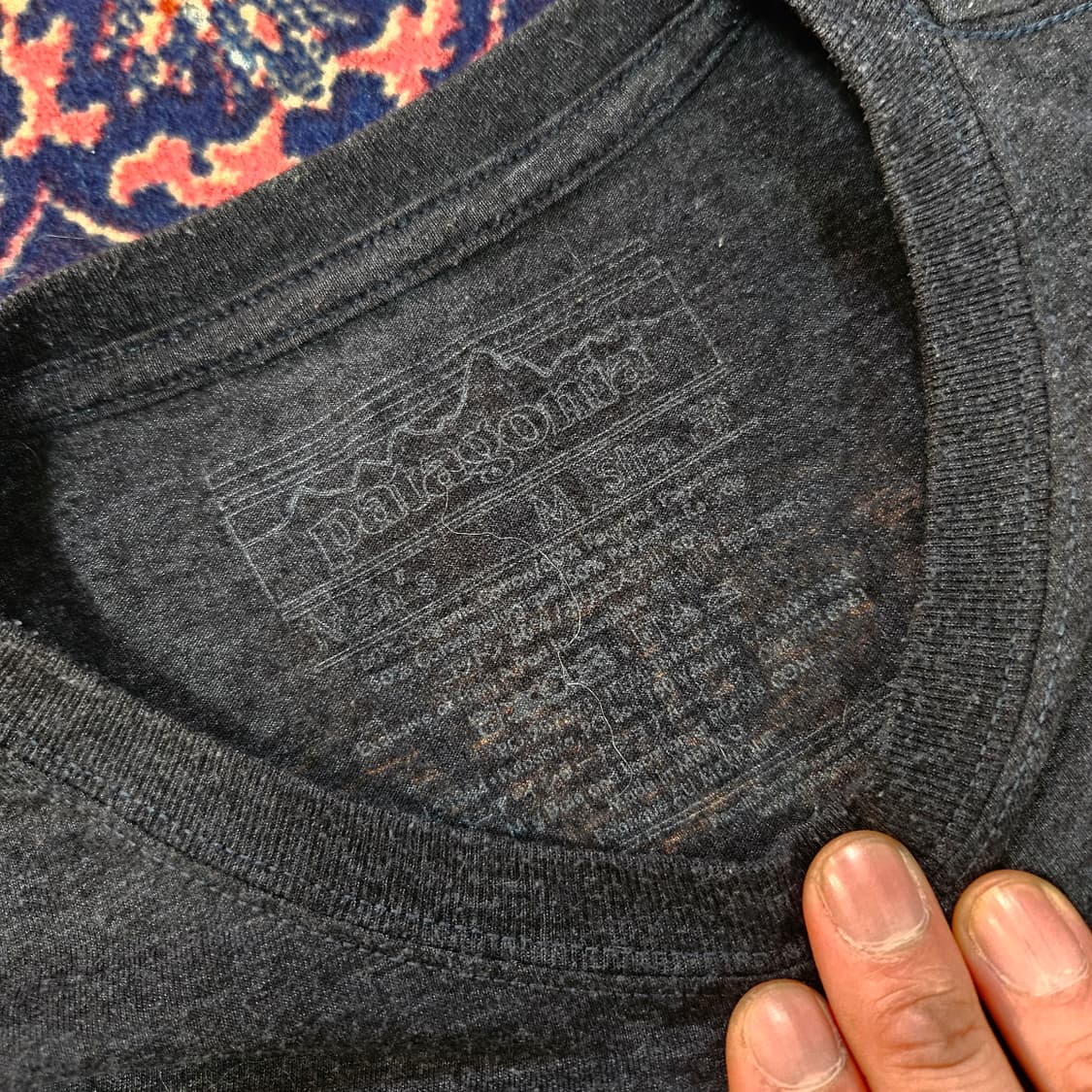 파타고니아 스컬 백로고 라운드넥 슬림 티셔츠 M 상품이미지5