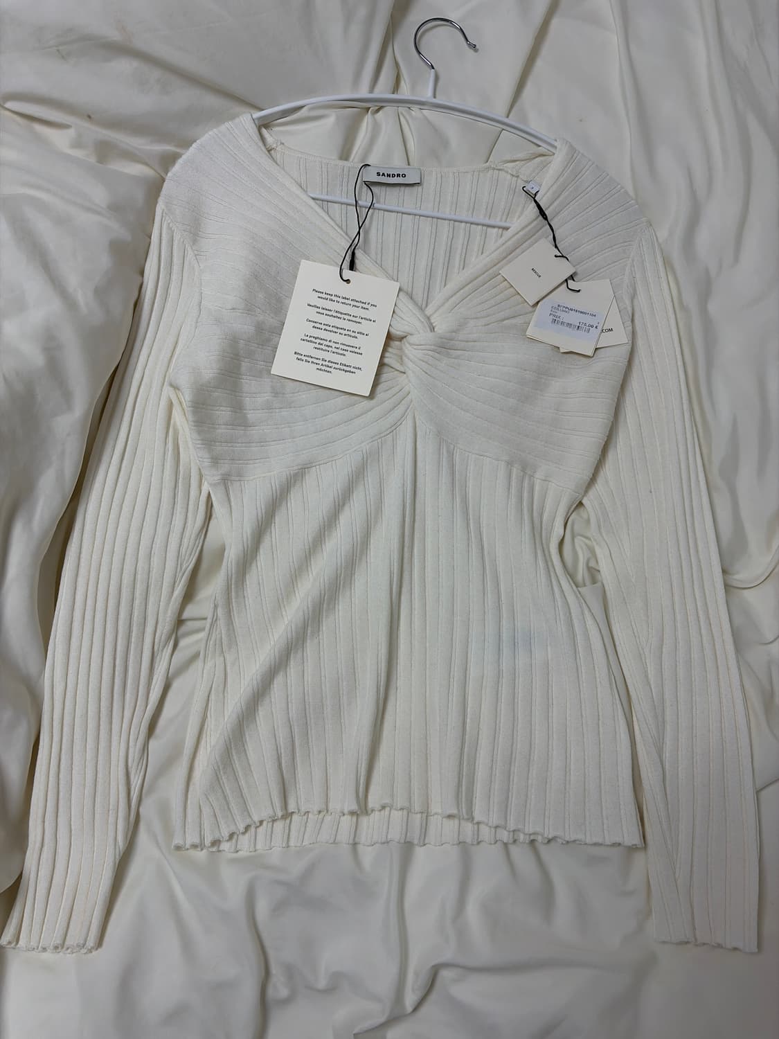 산드로 아이보리 꼬임 니트 새제품 상품이미지7