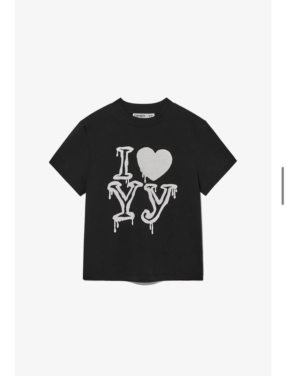 오픈와이와이 I LOVE YY 티셔츠 블랙 1사이즈 상품이미지2