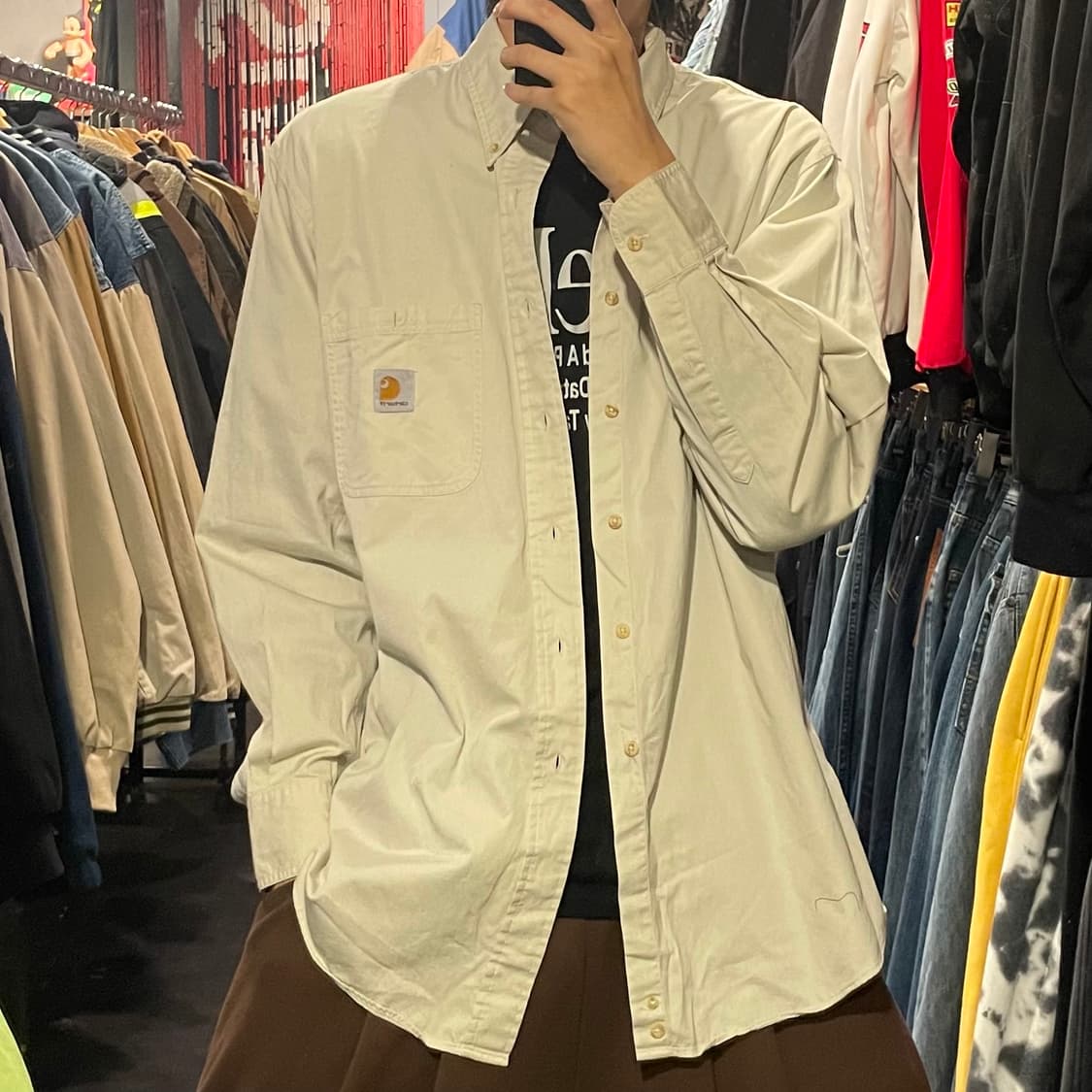 [IM] carhartt 칼하트 크림 긴팔셔츠 상품이미지5