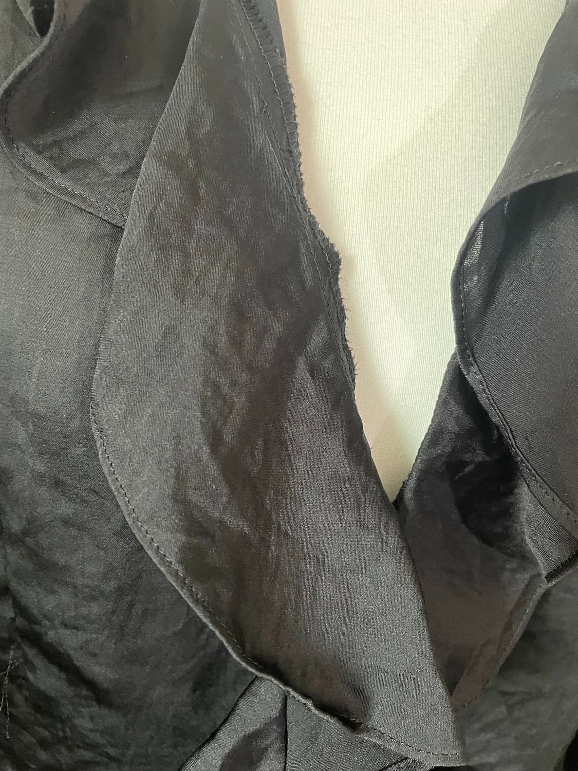 블랙 프릴 고딕 블라우스 상품이미지5