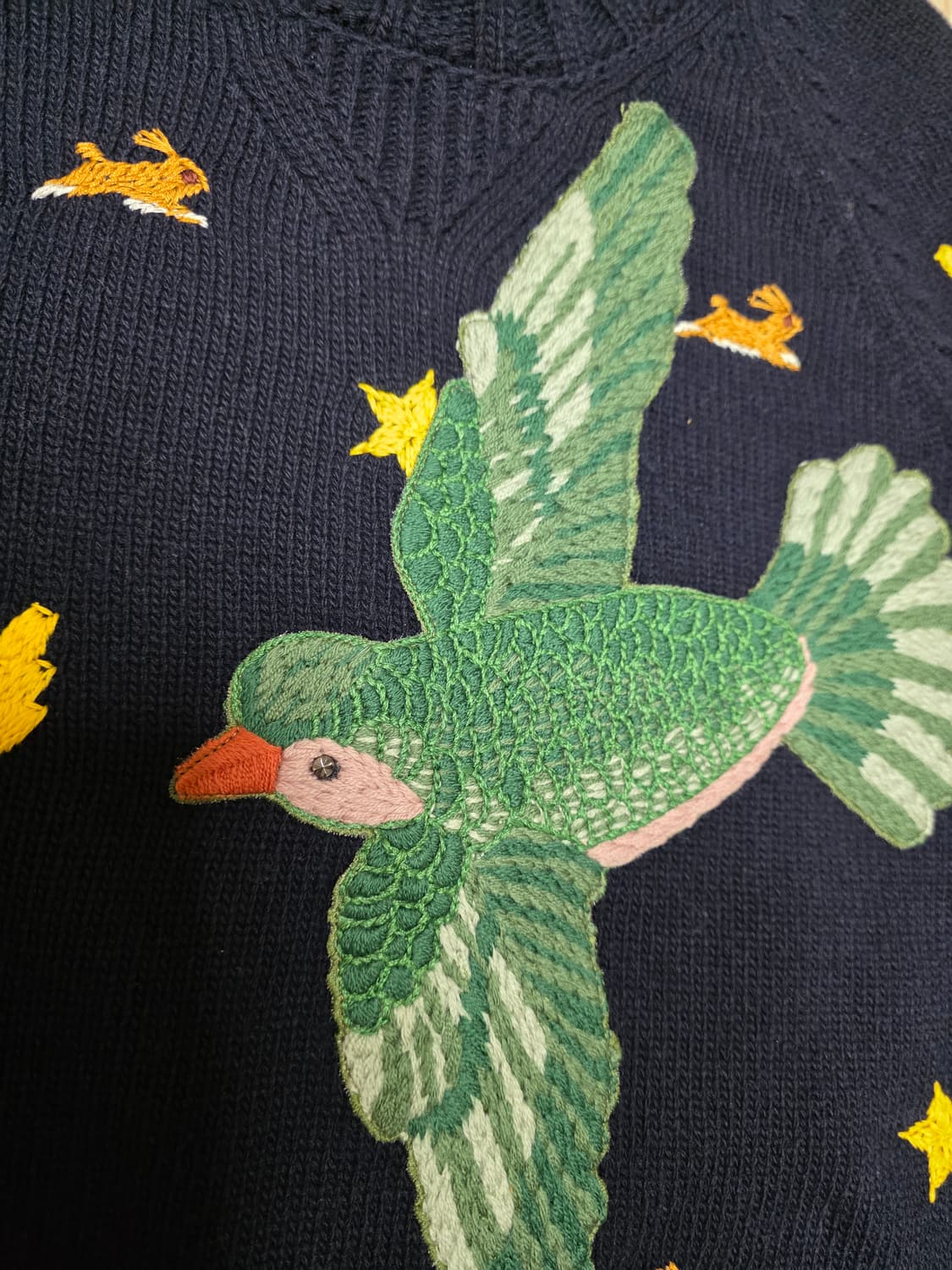 [m,새상품급]구찌 버드앤비 자수 니트 상품이미지3