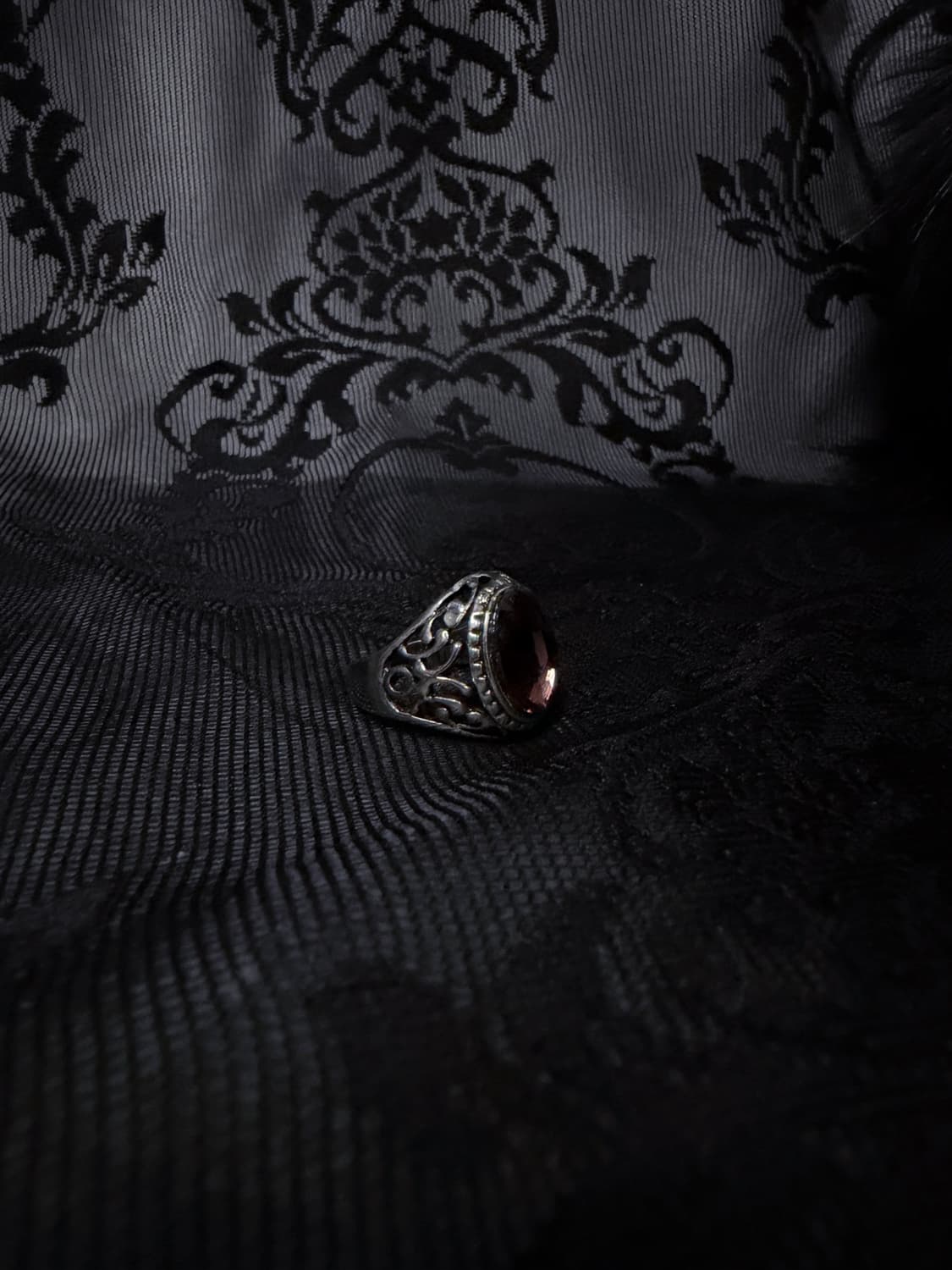 [VINTAGE] ༺ RING 003 고딕 앤틱 와인 루비 실버 반지 상품이미지3