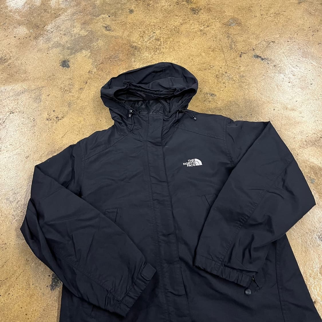 [정품/85] 노스페이스 블랙 후드 바람막이 자켓 b17 상품이미지1