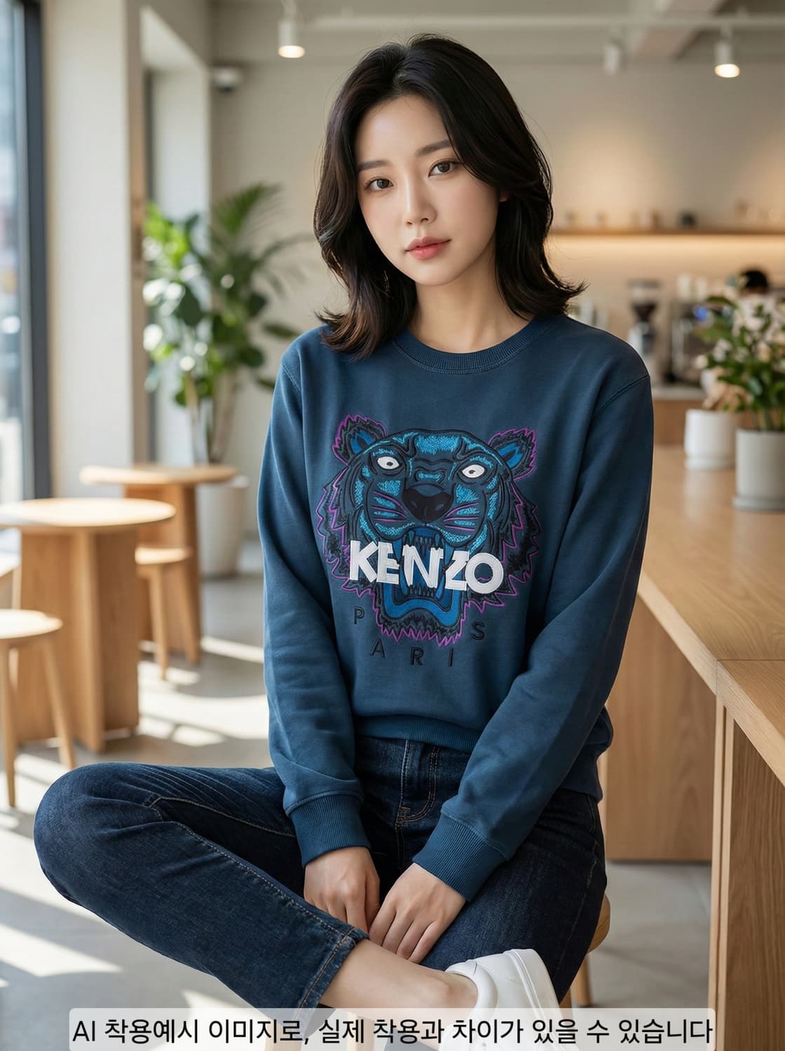 겐조 타이거 자수 로고 맨투맨 스웨터 상품이미지1