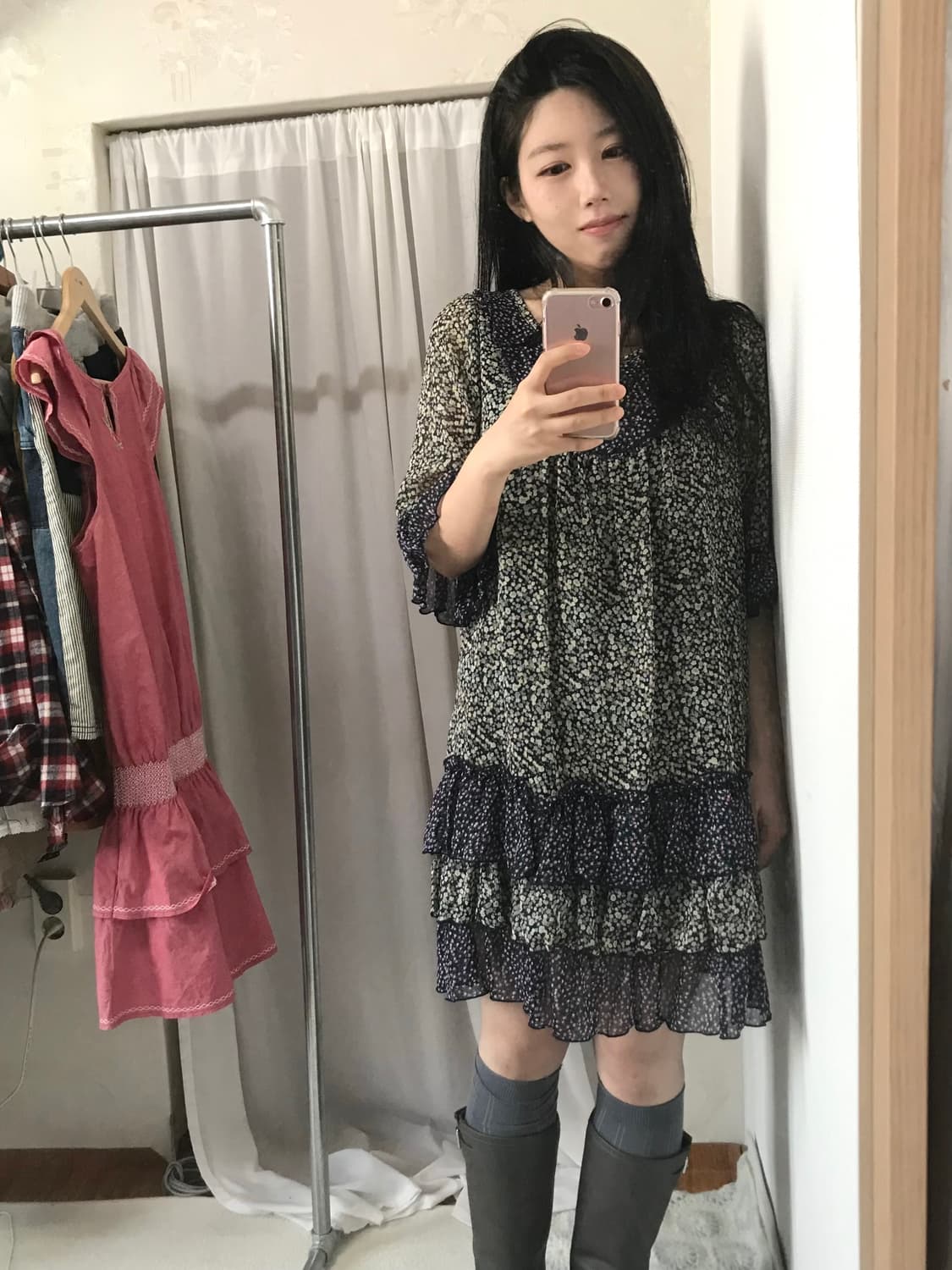 vintage flowers cancan ops dress 상품이미지5