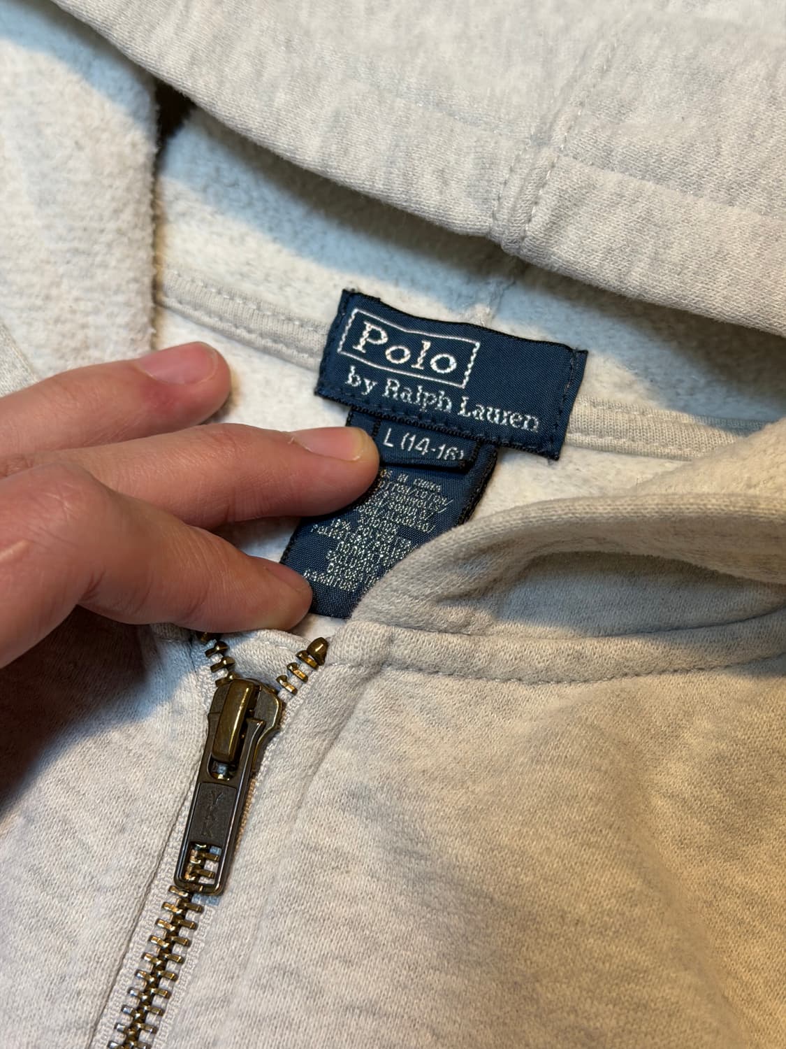 폴로 랄프로렌 빅포니 후드집업 멜란지 그레이 상품이미지2