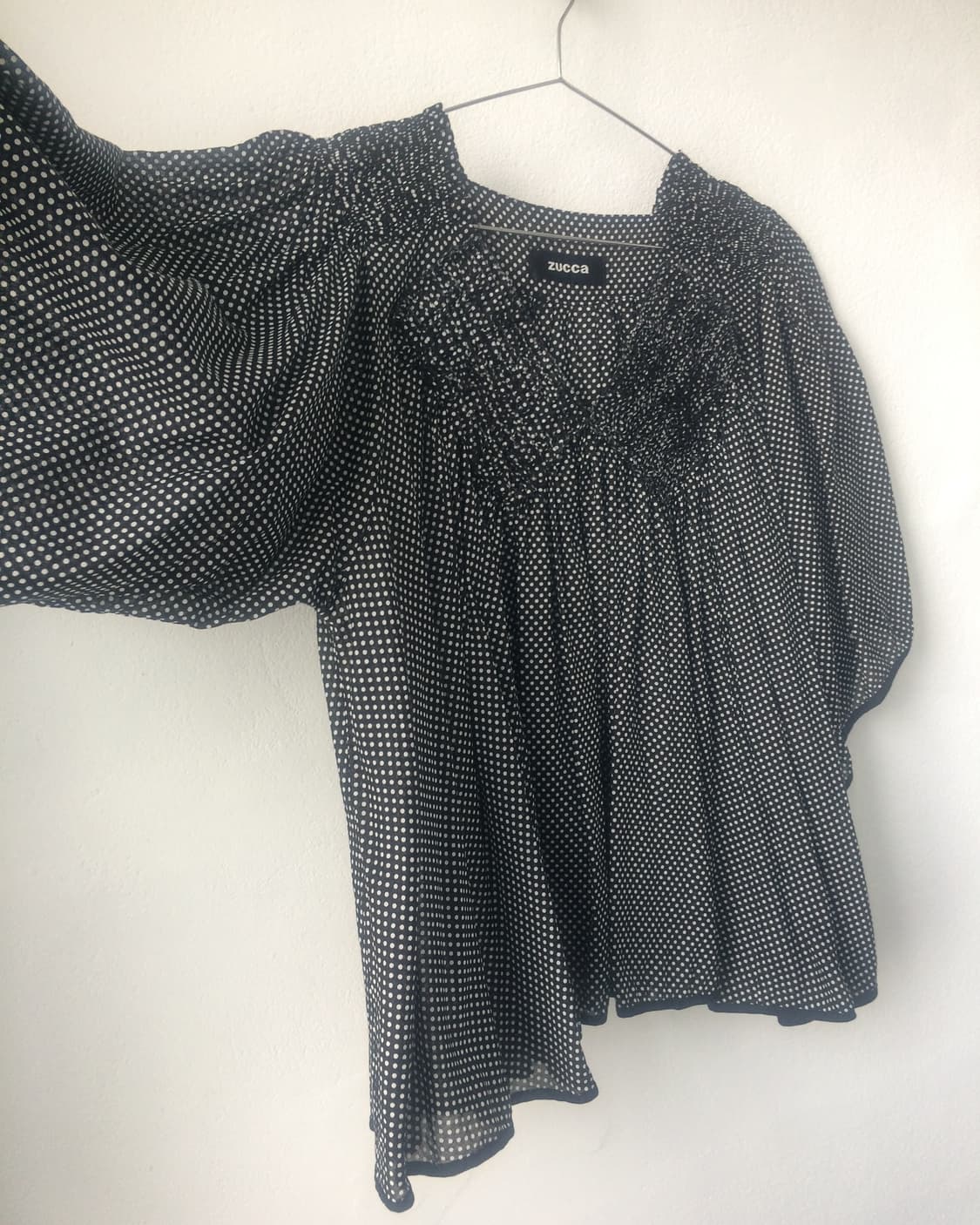Zucca dot pattern frill blouse 상품이미지4