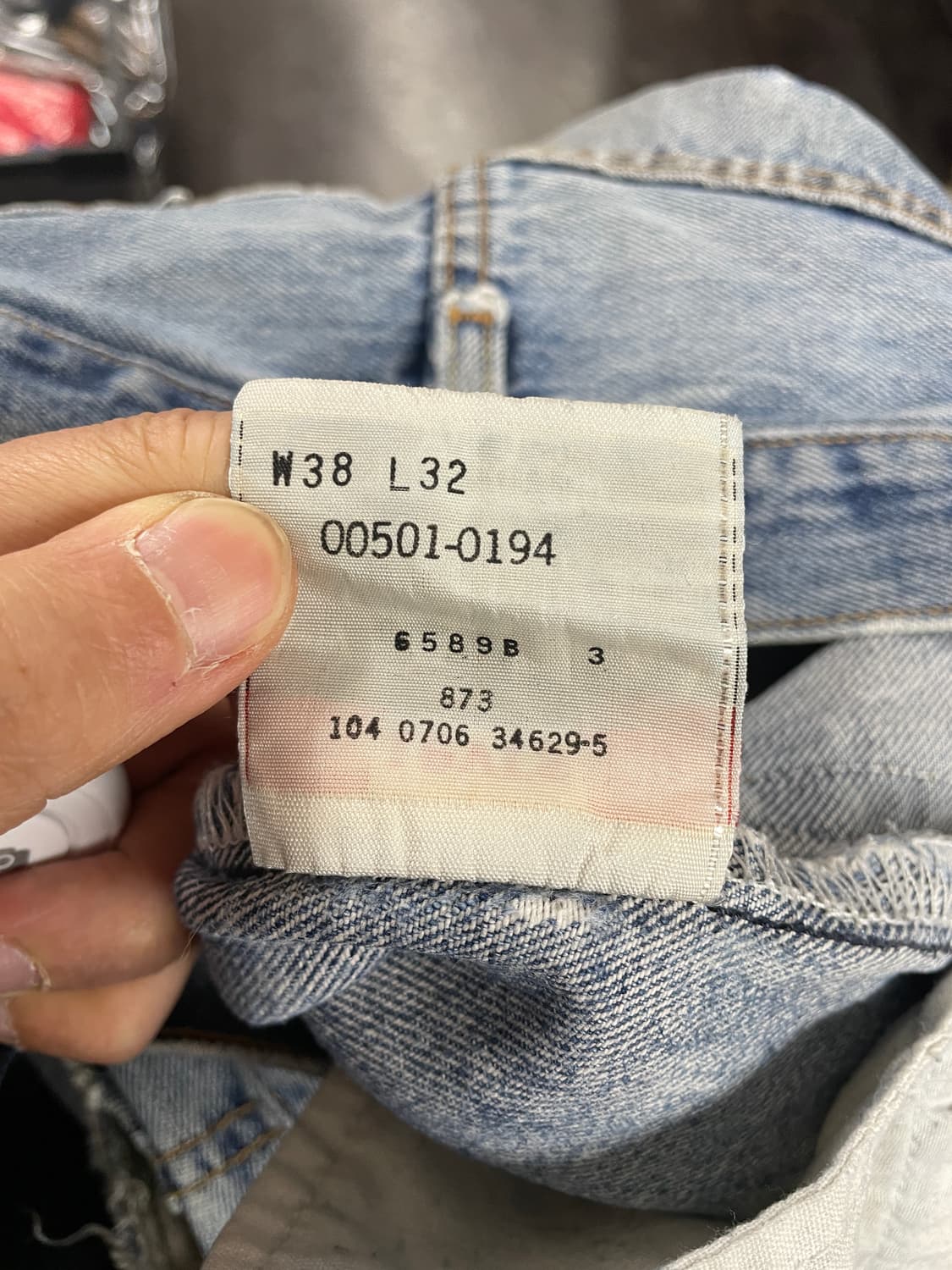 [38x32] 00s Levis 리바이스 501 오리지널 스트레이트 청바 상품이미지8