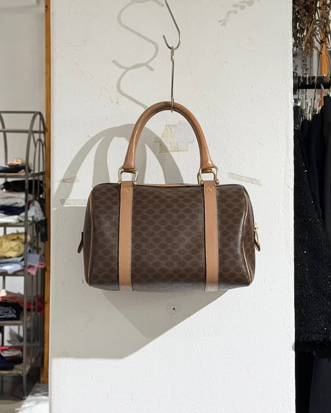 셀린느 브라운 마카담 코팅 캔버스 보스턴백 상품이미지4