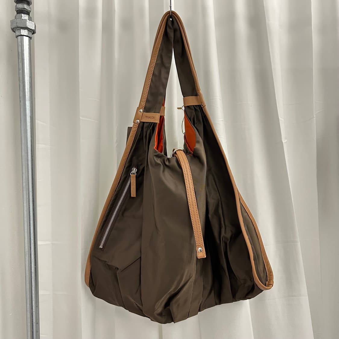 요지 야마모토 YSACCS 레더 나일론 스트랩 백 상품이미지1