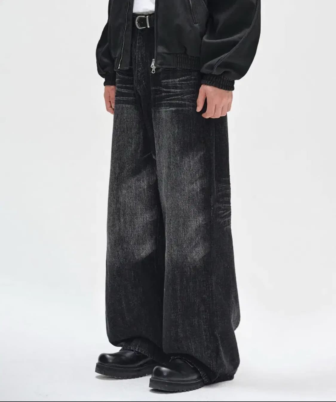 데케트 블랙 와이드 청바지 블랙진 32 DCPT043 상품이미지1