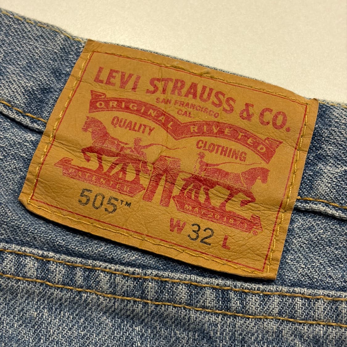 [32] 리바이스 505 청 데님 팬츠 반바지 C613 상품이미지5