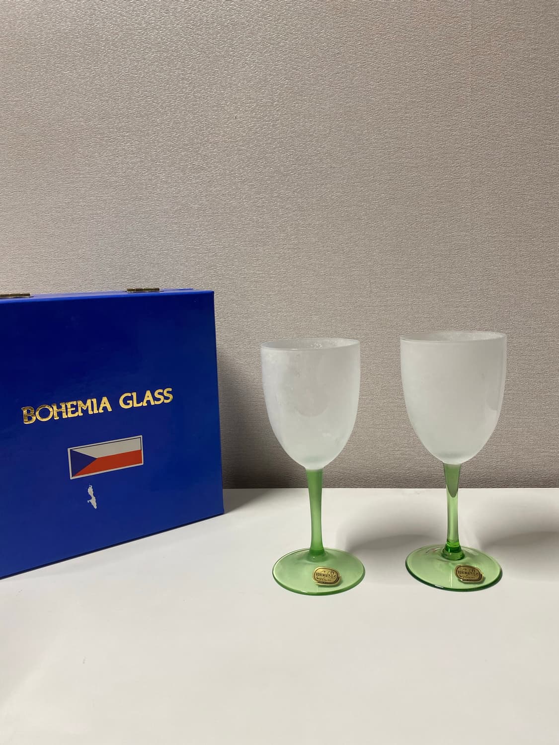 미사용 체코 보헤미아 와인잔 글라스 세트 상품이미지1