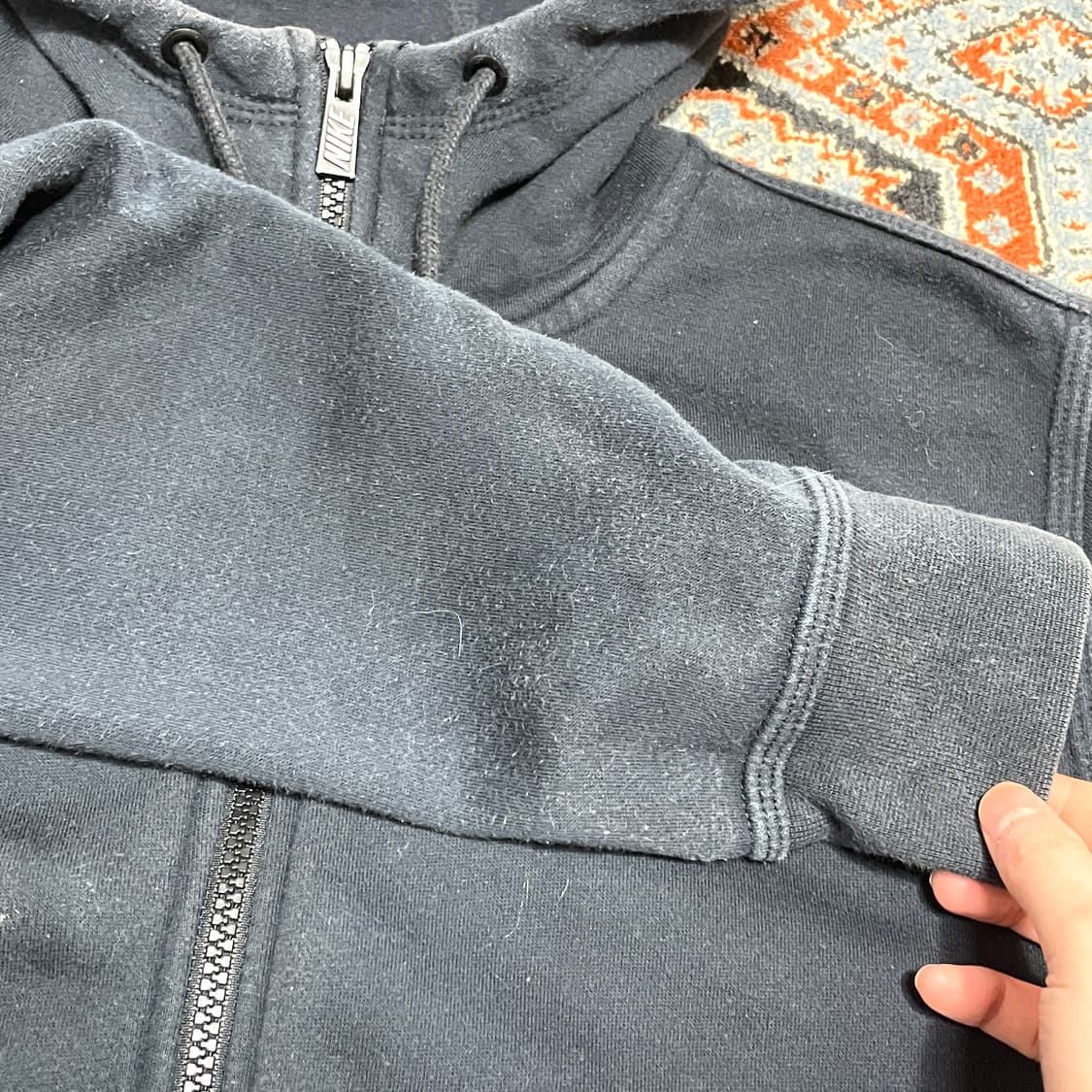 나이키 블랙 하이넥 후드집업 남성M 상품이미지5