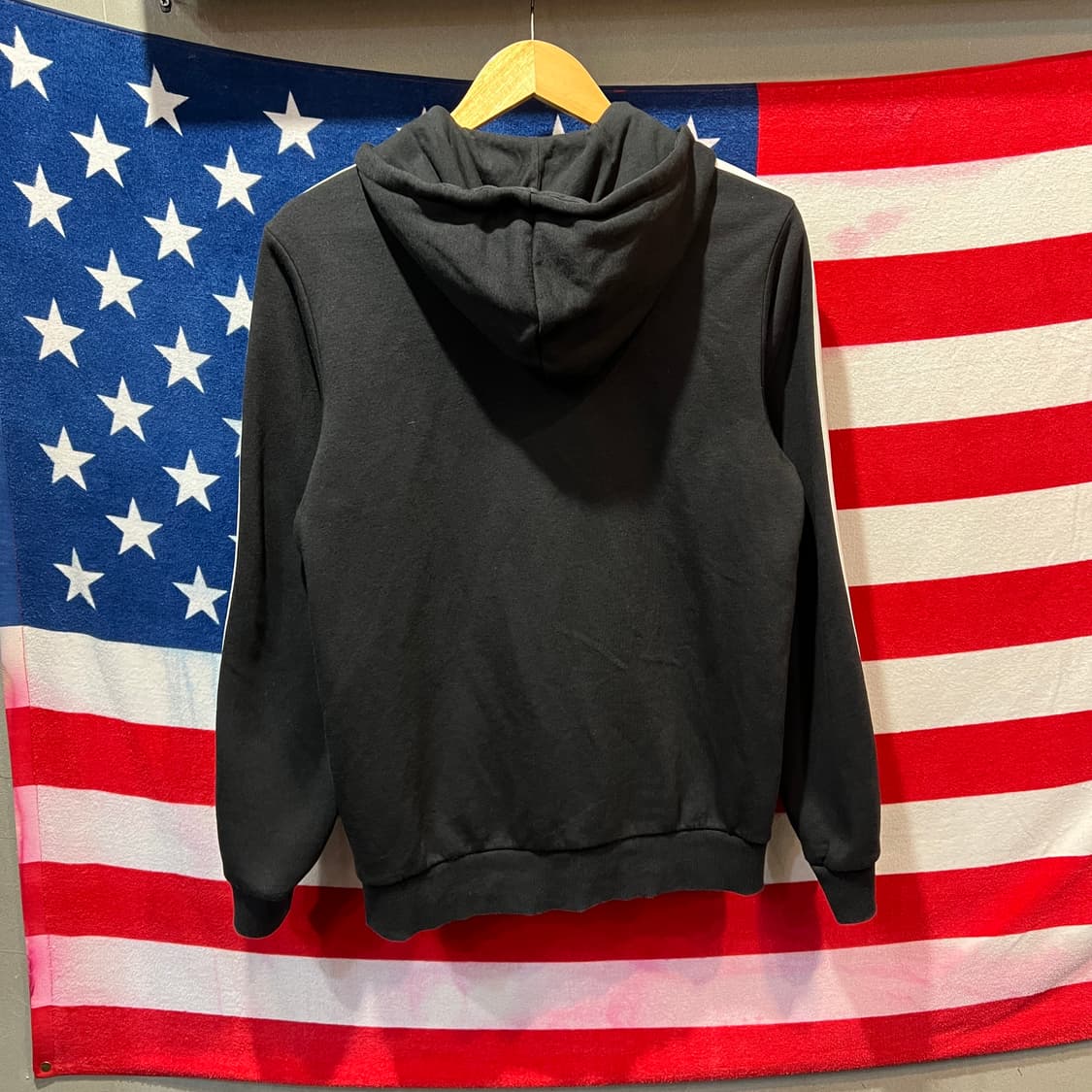 아디다스 블랙 삼선 후드집업 상품이미지2