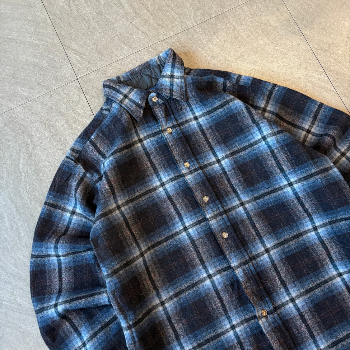 80년대 미국 생산 펜들턴 체크 울 셔츠  상품이미지2