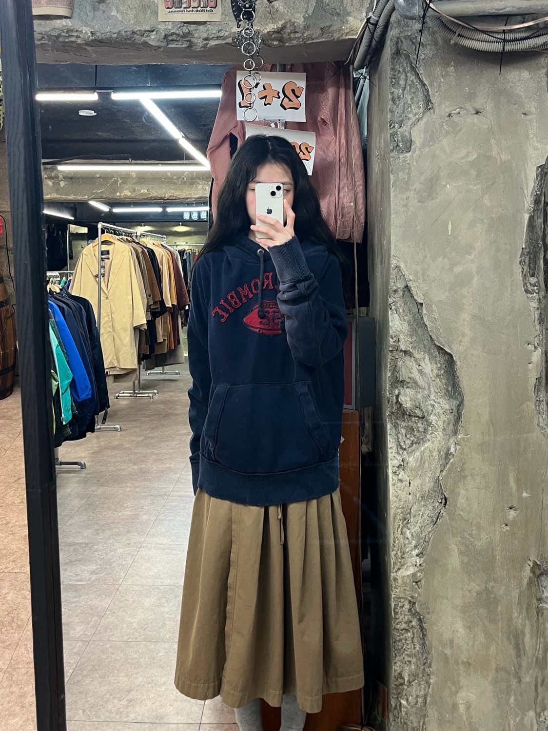 아베크롬비 럭비볼 기모 후드티 네이비 XL #csz3333 상품이미지2