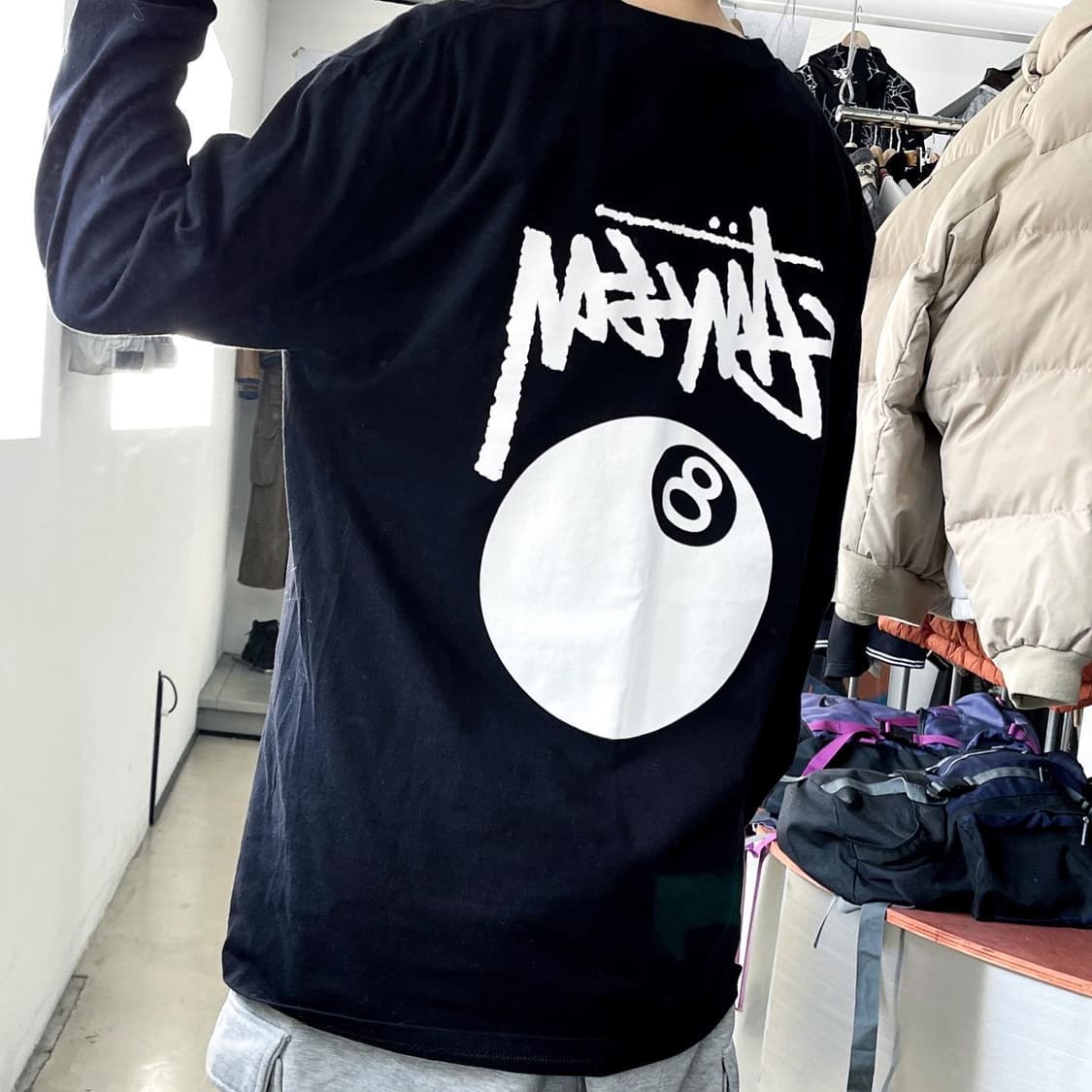 스투시 8ball 블랙 롱슬리브 상품이미지1