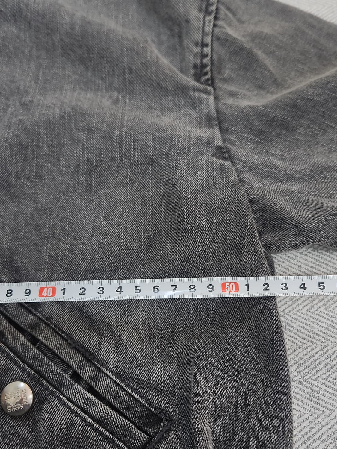 [55] 칼라거펠트 블랙 워싱 데님 자켓 청자켓 85사이즈 상품이미지6