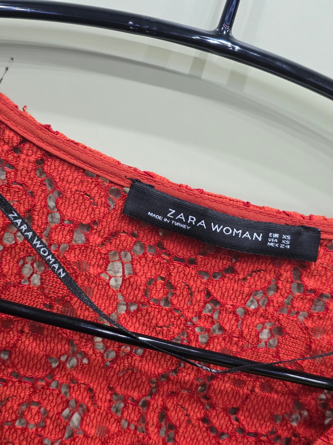 자라 오렌지 레이스 블라우스 상품이미지3