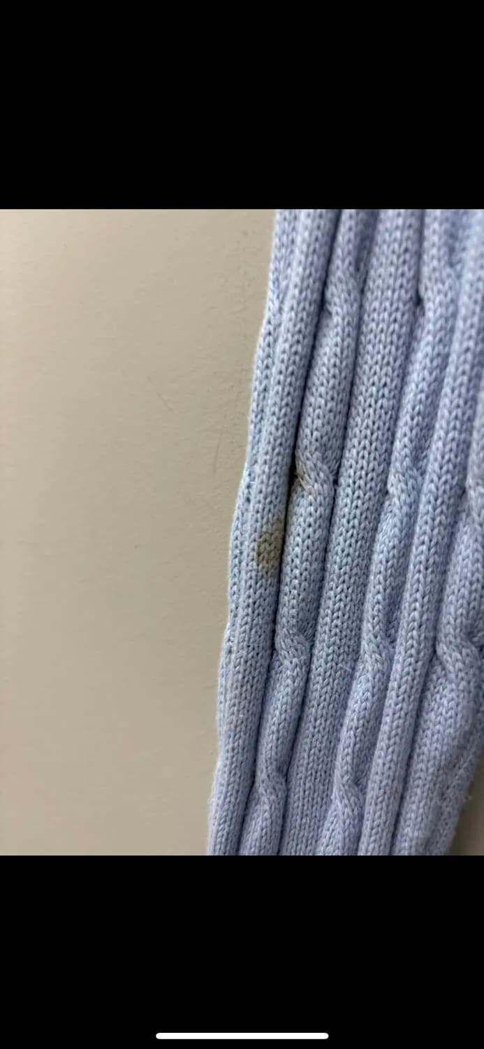 폴로 랄프로렌 로고 브이넥 케이블 스카이블루 니트 H938 상품이미지6