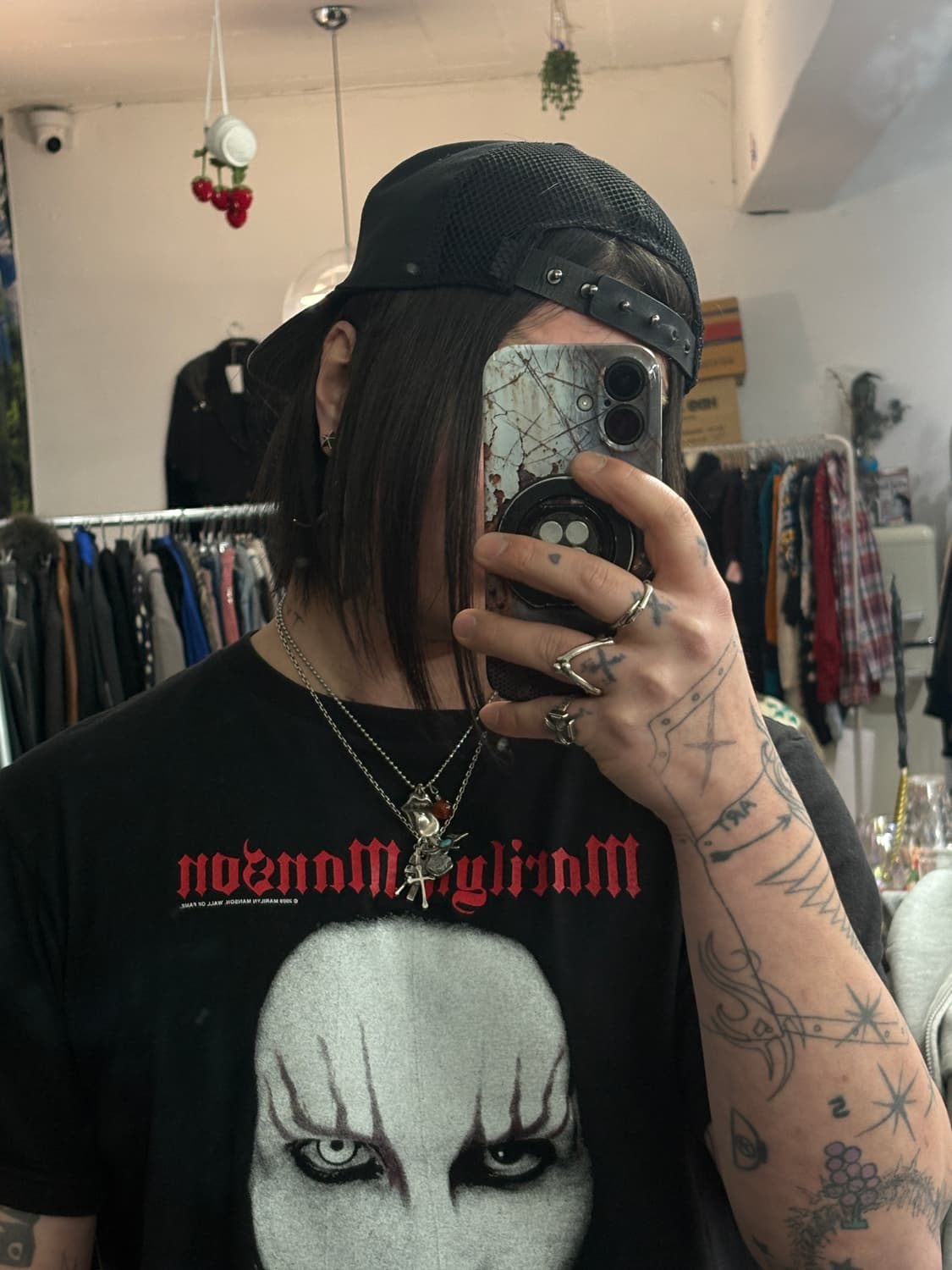 TTF✳️릭오웬스 카프레더 코팅 매쉬캡 상품이미지2