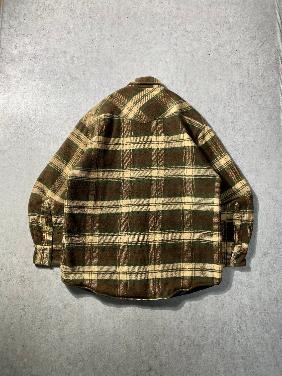 [M] 90s 필드앤포레스트 퀼팅라이닝 웨스턴 체크셔츠 자켓 상품이미지5