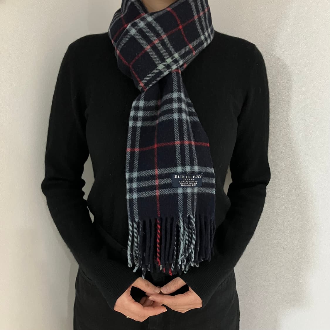 [정품] 버버리 네이비 노바체크 램스울 머플러 (burberry) 상품이미지1