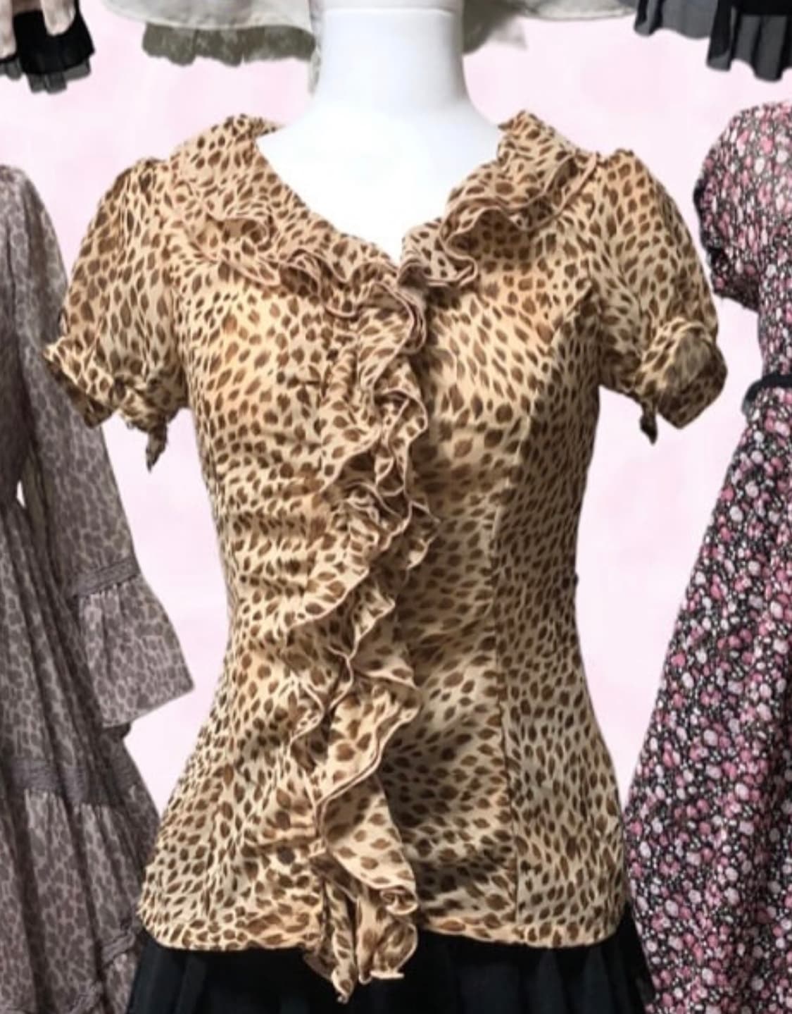 호피블라우스/갸루 상품이미지1