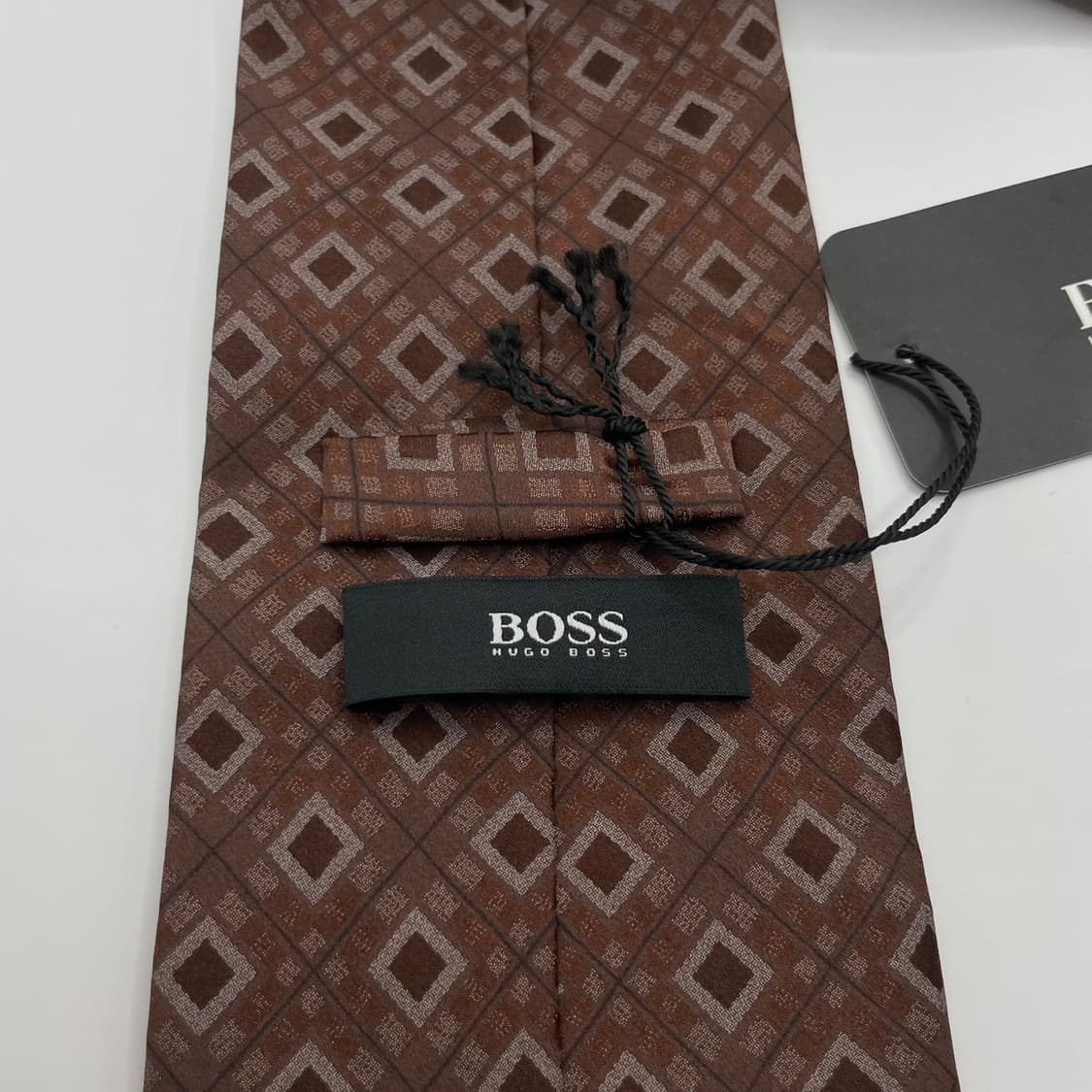 96) (HUGO BOSS) 휴고 보스 패턴 넥타이 미사용 상품이미지5